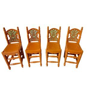 Fisher Price Loving Family Dollhouse Kitchen 4 Replacement Island Chairs